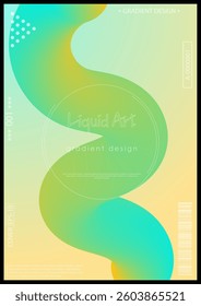 Three-dimensional 3D gradient line design.A plastic wavy curve. A design element for a poster, banner, flyer, cover, brochure and creative idea