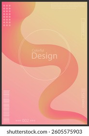 Three-dimensional 3D gradient line design.A plastic wavy curve. A design element for a poster, banner, flyer, cover, brochure and creative idea