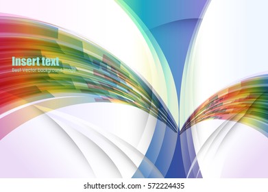 Three-dimensional abstract background expressed by wave and circular nesting
