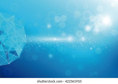 Three-dimensional abstract planet, dots, representing the global, international meaning.