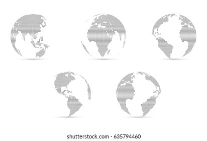 Three-dimensional abstract planet, dots, representing the global, international meaning.