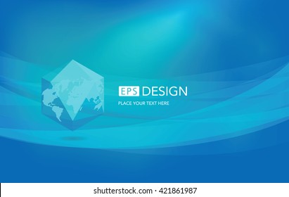 Three-dimensional abstract planet, representing the global, international meaning. Abstract light vector background