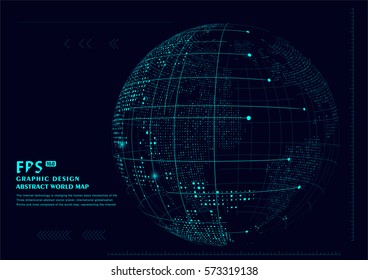 Three-dimensional abstract planet,meaning globalization, internationalization