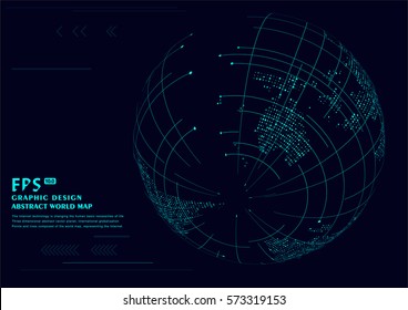 Three-dimensional abstract planet,meaning globalization, internationalization