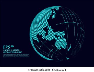 Three-dimensional abstract planet,meaning globalization, internationalization