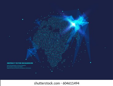 Three-dimensional abstract planet,meaning globalization, internationalization