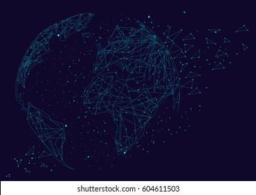 Three-dimensional abstract planet,meaning globalization, internationalization