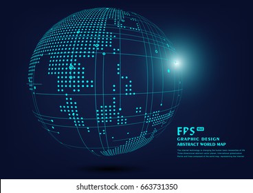 Planeta abstracto tridimensional, que significa globalización, internacionalización	
