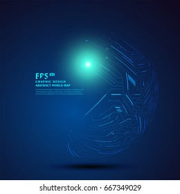 Three-dimensional abstract planet,meaning globalization, internationalization	