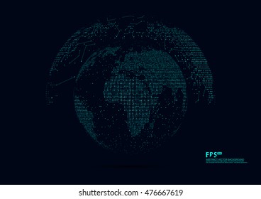 Three-dimensional abstract vector planet,meaning globalization, internationalization