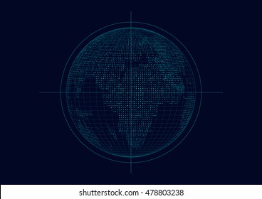 Three-dimensional abstract vector planet,meaning globalization, internationalization