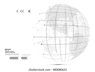 Three-dimensional abstract vector planet,meaning globalization, internationalization