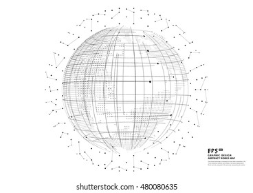 Three-dimensional abstract vector planet,meaning globalization, internationalization