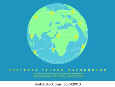 Three-dimensional abstract vector planet,meaning globalization, internationalization?