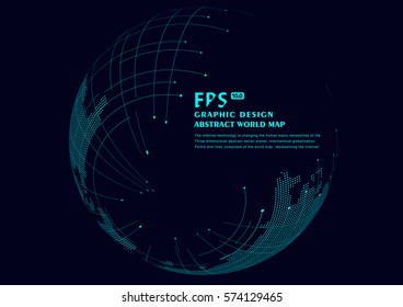 Three-dimensional abstract vector planet,meaning globalization, internationalization