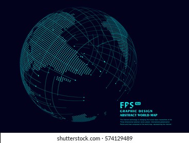 Three-dimensional abstract vector planet,meaning globalization, internationalization