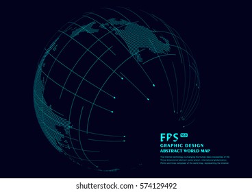 Three-dimensional abstract vector planet,meaning globalization, internationalization