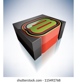 Three-dimensional alphabet: digit 8