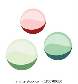 Three-dimensional balls with highlight effect 