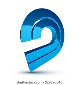 Three-dimensional colorful graphical icon isolated on white, teamwork idea vector design element. Abstract special symbol.