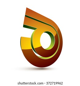 Three-dimensional colorful graphical icon isolated on white, teamwork idea vector design element. Abstract company special symbol.