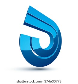 Three-dimensional colorful graphical icon isolated on white, teamwork idea vector design element. Abstract company special symbol.