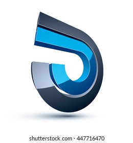 Three-dimensional colorful graphical icon isolated on white, teamwork idea vector design element. Abstract company special symbol.