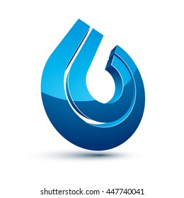 Three-dimensional colorful graphical icon isolated on white, teamwork idea vector design element. Abstract company special symbol.