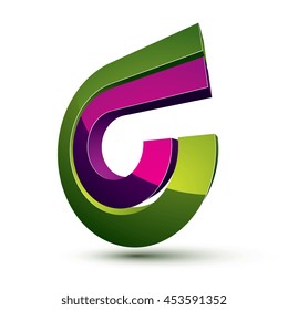 Three-dimensional colorful graphical icon isolated on white, teamwork idea vector design element. Abstract company special symbol.
