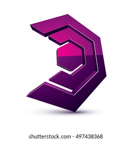 Three-dimensional colorful graphical interface icon isolated on white, teamwork idea vector design element. Abstract web special symbol.