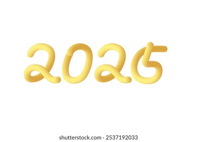 Three-dimensional and cute golden 2025