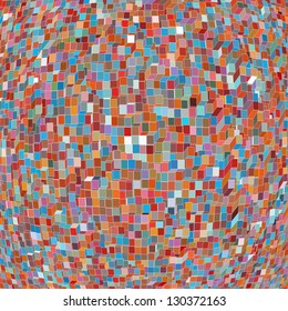Three-dimensional design from color blocks. EPS 8 vector file included