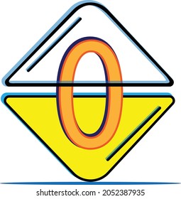 three-dimensional design of a number that is commonly used, with a mix of colors in the numbering.