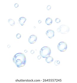 Three-Dimensional Floating Bubble PNG with Pastel Shimmer, Surreal Gradient Light, and Clean Transparent Background for Artistic Use.