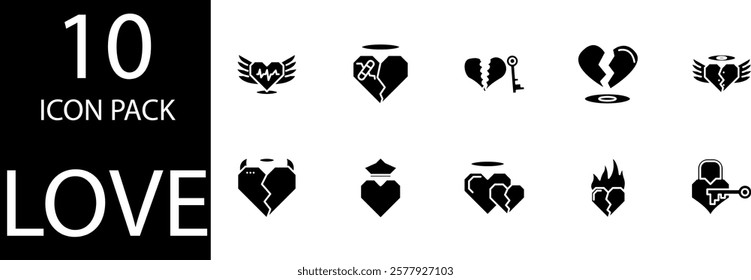 A three-dimensional heart icon image that provides an attractive visual effect.