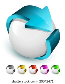 three-dimensional icons
