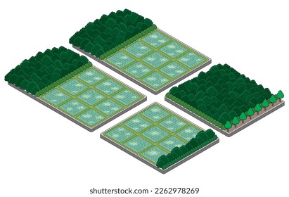 A three-dimensional illustration of a building. Cityscape view.