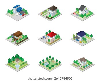 A three-dimensional illustration of a building.
Isometric drawing.