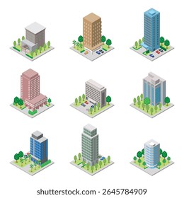 A three-dimensional illustration of a building.
Isometric drawing.