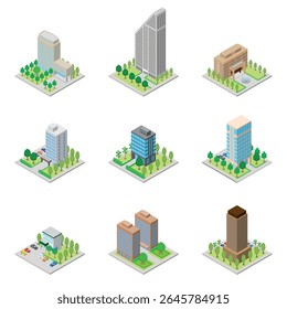 A three-dimensional illustration of a building.
Isometric drawing.