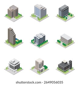 A three-dimensional illustration of a building.
Isometric drawing.