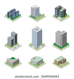 A three-dimensional illustration of a building.
Isometric drawing.