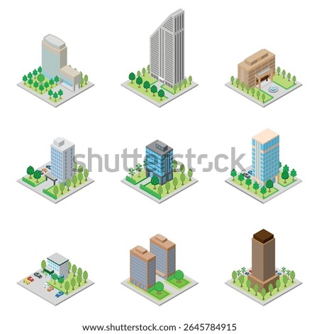 A three-dimensional illustration of a building.
Isometric drawing.