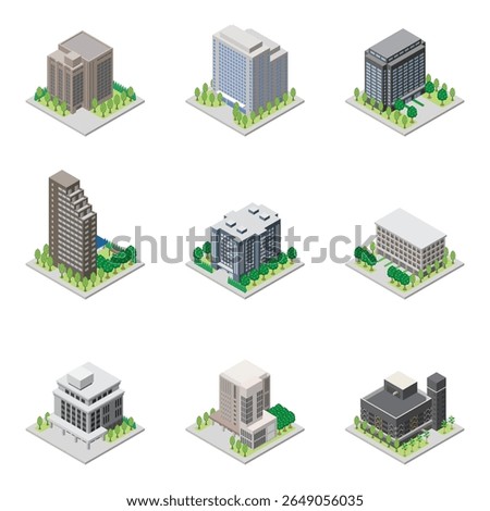 A three-dimensional illustration of a building.
Isometric drawing.
