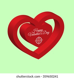 three-dimensional image of the heart Valentine's day
