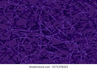 Three-dimensional layered pants pattern forming abstract lines on purple background