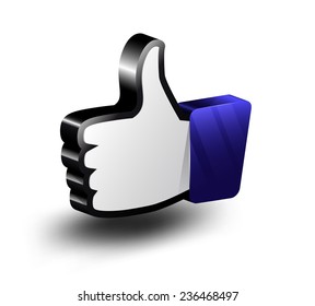 Three-dimensional like icon