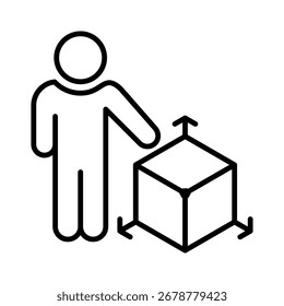 Three-Dimensional line icon vector collection