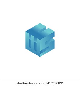three-dimensional logo from CWS writing