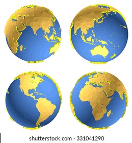 three-dimensional model of the planet earth